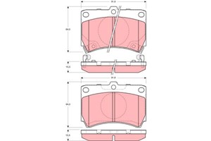 Jarrupalasarja, levyjarru, Etuakseli, KIA RIO Halvkombi, RIO Sedan, MAZDA DEMIO, 0K30A3328Z, DCY0-33-23Z A, DCY0-33-23Z B, DCY03323Z, K0