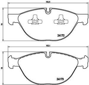 Jarrupalasarja, levyjarru, Etuakseli, BMW X5 [E70, F15, F85], X6 [E71, E72, F16, F86], 34112413048, 34112413077, 34116778048, 3411679151