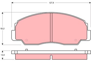 Jarrupalasarja, levyjarru, Etuakseli, DAIHATSU FEROZA Hard Top, FEROZA Soft Top, ROCKY Hard Top, ROCKY Soft Top, RUGGER, 04491-27010, 04