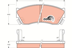 Jarrupalasarja, levyjarru, Etuakseli, CHEVROLET,SUBARU,SUZUKI, 55101-60B80-000, 55101-72F00-000, 55102-60B80-000, 5520051810000, 5520051