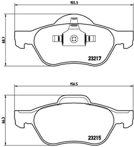 Jarrupalasarja, levyjarru, Etuakseli, RENAULT, 410601237R, 7701209100, 7701209670, 7701210127, 7711130086, 8671016654