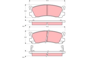Jarrupalasarja, levyjarru, Taka-akseli, MAZDA 929 III, 929 IV, XEDOS 9, HF39-26-48Z A, TA012643Z, TAY22643Z, TAY22648Z, TBY72643Z, TBY72