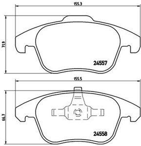 Jarrupalasarja, levyjarru, Etuakseli, CITROËN,DS,OPEL,PEUGEOT, 1647862680, 1675901280, 425362, 425397